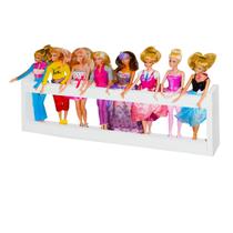 1 Prateleira organizadora bonecas Barbie brinquedo 60x20x7
