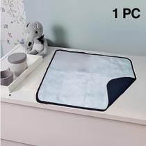 1 Protetor de Colchão 80x60 Absorvente Lavável Branco com Borda Preta para Desfralde - Vila Flor