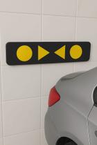 1 Protetores Para-choque Garagem Estacionamento Adesivo 40cm amarelo/preto