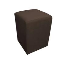 1 Puff Quadrado Redondo Elegancia Palito retangular Suede Marrom- Sofá na web