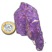 1 Purpurita Bruta Pedra Natural 7 a 9 cm Média 250g Classe B - CristaisdeCurvelo