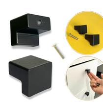 1 Puxador de Armários Elegante em Metal Resistente, Preto Fosco, Moderno, Minimalista e Sofisticado