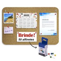 1 Quadro de Aviso Recado Cortiça Mural de Fotos 28x44cm