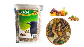 1 Ração Mistura para Pássaros / Passarinho Pássaro Preto Sábia Melros Triturada Mix de Frutas Amendoim 500 g Belga