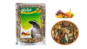 1 Ração Para Passarinho Mistura Pássaro Pixarro Trinca-ferro De Fruta Mix 500g Belga