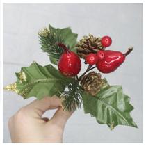 1 Ramo Pera Decoração De Natal Artificial 17cm - Gici Christmas