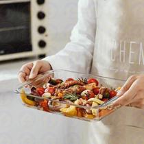 1 Refratária Vidro 2,2L Retangular Forno Assados Saladeira Tampa Sortida