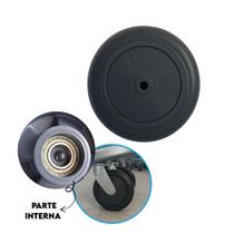 1 Roda Para Carrinho de Supermercado 5 Polegadas 12,7cm PVC