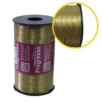 1 Rolo Com 100mts De Fita De Cetim N1 - 7mm Dourado - Progresso