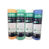 1 Rolo Com 50 Panos Pano Tipo Perfex Multiuso Limpeza Varias Cores Higiene 28X50Cm