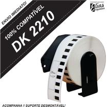 1 Rolo Dk 2210 + 1 Suporte Desmontável - Etiqueta Compatível Dk 2210 - ELIAS ETIQUETAS