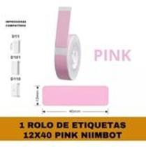 1 Rolo Papel Etiqueta Niimbot D110 D101 D11 12x40mm Rosa