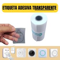 1 rolos etiqueta adesiva TRANSPARENTE impressora gatinh 1 rolos etiqueta adesiva TRANSPARENTE impressora gatinh