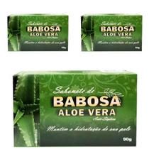1 Sabonete em barra de babosa aloe vera anti septico 90g bionature