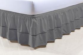 1 Saia Box P/ Colchão CASAL 100%algodao 200fios 2 Elásticos 138X188 CINZA 1 Saia Box P/ Colchão CASAL 100%algodao 200fios 2 Elásticos 138X188 CINZA