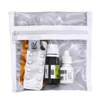 1 Saquinho Organizador Para Bolsa Absorvente, Fone, Carregador Plástico Grosso 15x15