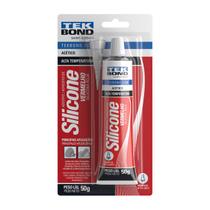 1 silicone acético 50g vermelho alta temperatura tekbond