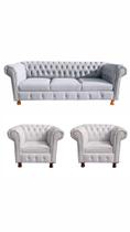 1 Sofá 1.80 + 2 Poltronas Chesterfield Luiz XV Corano Branco / barbearia, salão de beleza, casa , decoração, recepção 1 Sofá 1.80 + 2 Poltronas Chesterfield Luiz XV Corano Branco / barbearia, salão de beleza, casa , decoração, recepção