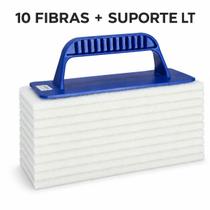 1 SUPORTE TONK COM 10 Fibra De Limpeza Branca Não Risca 1 SUPORTE TONK COM 10 Fibra De Limpeza Branca Não Risca