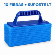 1 SUPORTE TONK COM 10 Fibras Limpeza Media Azul 1 SUPORTE TONK COM 10 Fibras Limpeza Media Azul