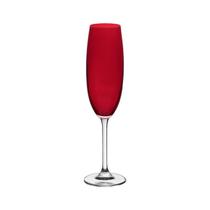 1 Taça Cristal Champagne 220 Ml Cor Vermelha Gastro/Colibri - bohemia crystalite