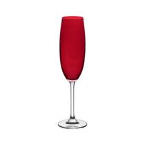 1 Taça Cristal Champagne 220 Ml Cor Vermelha Gastro/Colibri