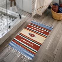 1 Tapete Banheiro Kilim Absorvente 100% Algodão 50 x 70 M04
