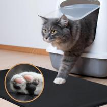 1 Tapete Coletor de Areia Gato 200 Lavagens - 70x50 Preto - Alta Absorção Quality