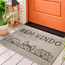 1 Tapete Porta Capacho Antiderrapante Js Gato Cao 40x60 Vr