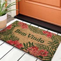 1 Tapete Porta Capacho Fibra Coco Antiderrapante 33x60 E1 - IDEALIZA