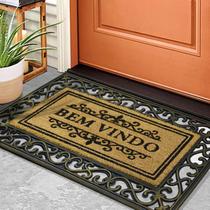 1 Tapete Porta Capacho Fibra Coco Antiderrapante 45x75 Impdr