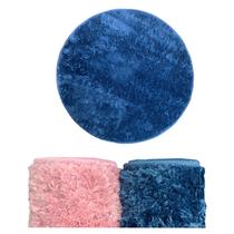 1 Tapete Quarto Infantil Peludo Redondo 1,00m Oa Cl Vr