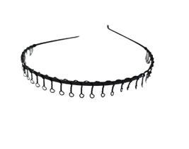 1 Tiara De Ferro Arco Metal Preto 14cm Masculino/ feminino