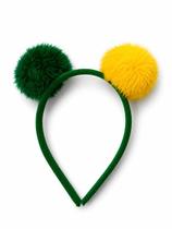 1 Tiara Pompom Brasil Verde e Amarelo Acessório Torcida Brasileira Copa, Carnaval e Festa Temática
