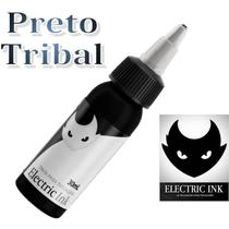 1 Tinta Electric Ink 30ml Tattoo Tatuagem Cor Preto Tribal