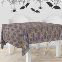 1 Toalha Mesa Festa TNT Halloween Teias Abóbora 140X200