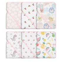 1 Toalha Soft Fralda 2 Camadas e Capuz Estampado 85X85 cm 100% Algodão