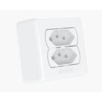 1 Tomada Dupla 2P+T 10A 250V Branca Enerbras 1 Tomada Dupla 2P+T 10A 250V Branca Enerbras