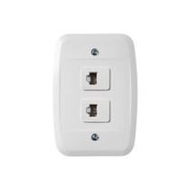 1 Tomada RJ45 + 1 Tomada RJ11 C/Conector C/Placa Branco - Pezzi 1 Tomada RJ45 + 1 Tomada RJ11 C/Conector C/Placa Branco - Pezzi