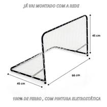 1 Trave De Gol De Futebol Infantil De Ferro 66 X 45 Cm P