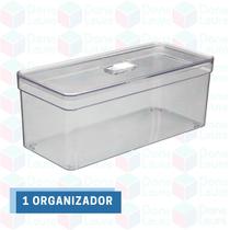 1 Un Organizador Porta Ovos Alto Retangular Grande Com Tampa 1 Un Organizador Porta Ovos Alto Retangular Grande Com Tampa