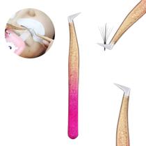 1 Un Pinça Para Alongamento De Cílios Curvada Ângulo 45 Colorida 1 Un Pinça Para Alongamento De Cílios Curvada Ângulo 45 Colorida
