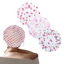 1 Un Touca De Banho Plástico Impermeável Reutilizável Estampada