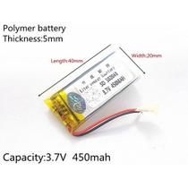 1 Unidade 502040 C/ 450mah 5mmx20mmx40mm 2 Fios 3,7v Nova -