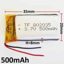 1 Unidade 802035 3,7v 500mah 8mm X 20mm X 35mm Com 2 Fios - 1 Unidade 802035 3,7v 500mah 8mm X 20mm X 35mm Com 2 Fios -