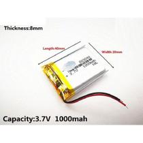 1 Unidade 803040 2 Fios 3,7v 1000mah 8mm X 30mm X 40mm