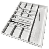 1 Unidade, Bandeja Plástica Dividida P/ Instrumentos Odonto