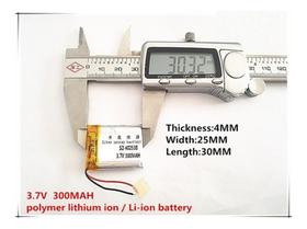 1 Unidade C/ 2 Fios 402530 3,7v 300mah 4mm X 25mm X 30mm -