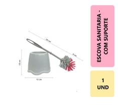 1 Unidade Escova Sanitária Multiuso Limpeza Vaso Sanitário Banheiro Com Pote Suporte 1 Unidade Escova Sanitária Multiuso Limpeza Vaso Sanitário Banheiro Com Pote Suporte