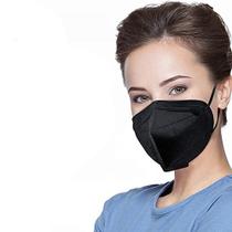 1 Unidade Máscara Descartável KN95 PFF2 Preta Com Clipe Nasal e Elástico de Orelha 1 Unidade Máscara Descartável KN95 PFF2 Preta Com Clipe Nasal e Elástico de Orelha